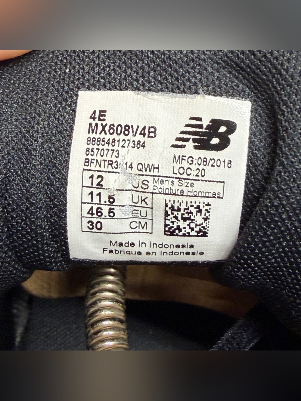 New Balance 608v4 Black Leather Training Shoes Men's Size 12 4E Extra Wide - Picture 12 of 12